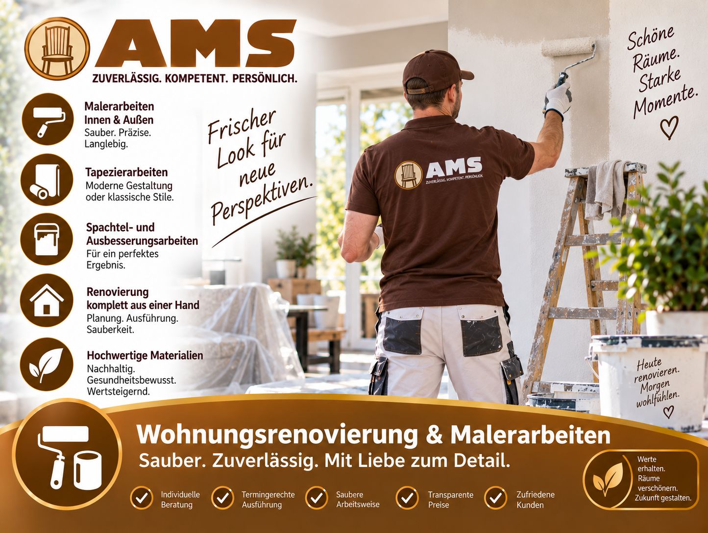 Renovierungs- und Malerarbeiten in einer Wohnung