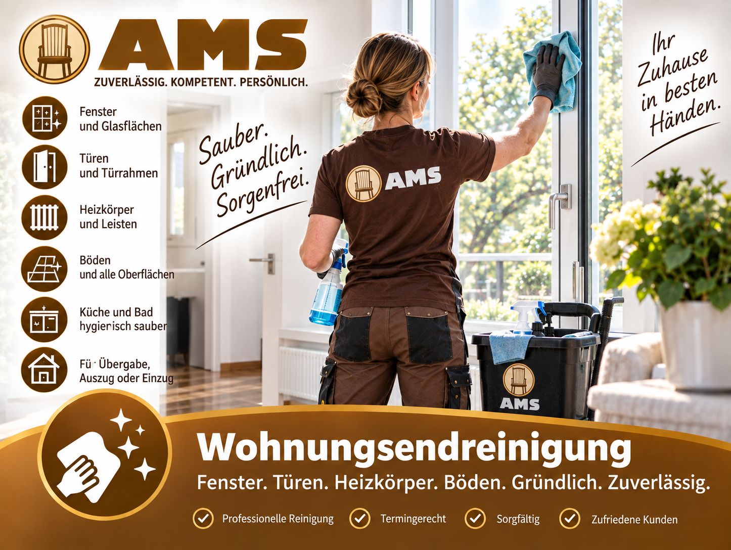 Endreinigung einer Wohnung oder eines Büros