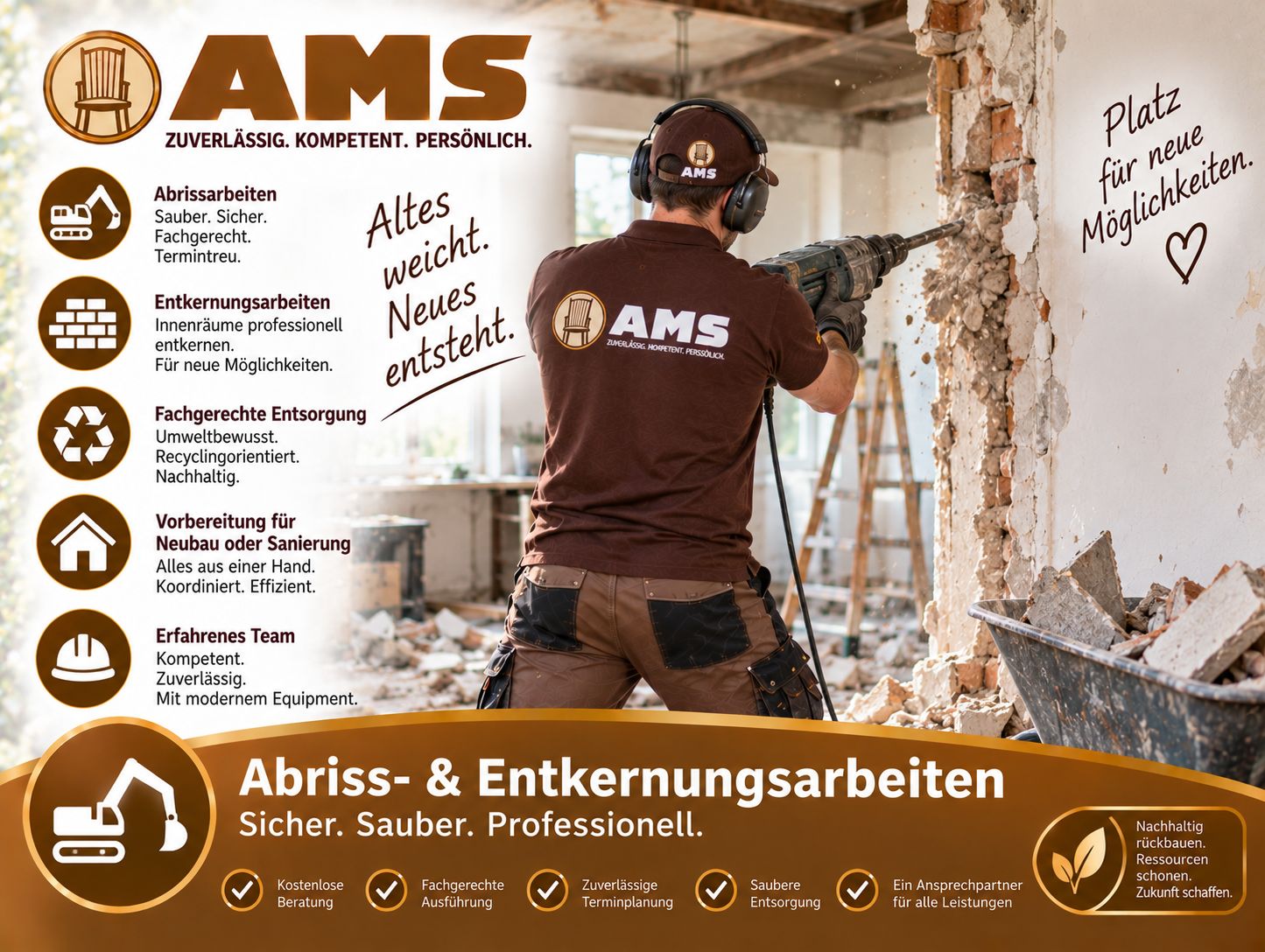 Abriss- und Entkernungsarbeiten